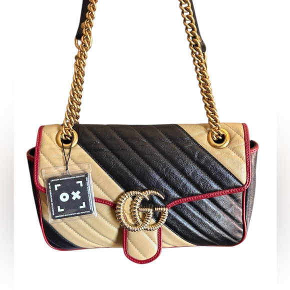 ✨ Gucci GG Marmont Small Matelassé Shoulder Bag – Rare Tricolor ✨ - Picture 2 of 16